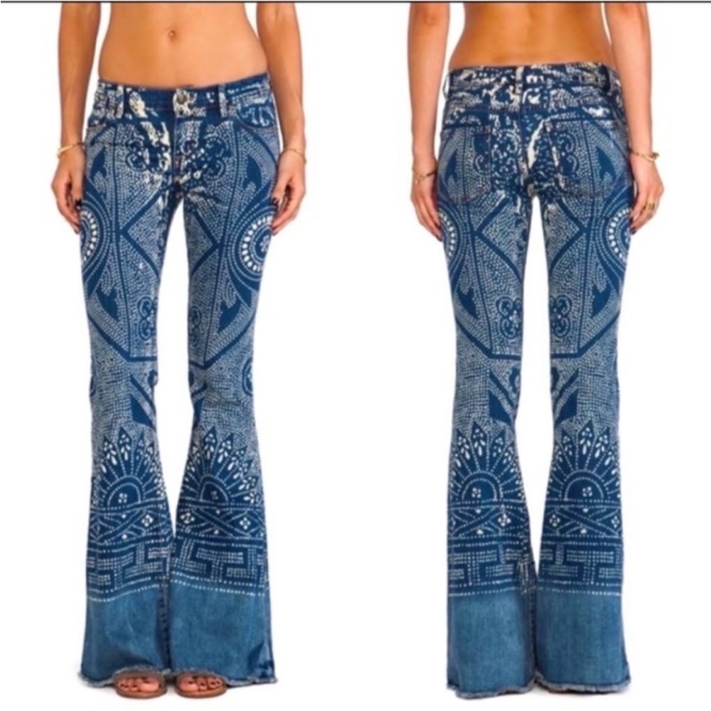 Free People Malaya Bali Flare Jeans Hemmed